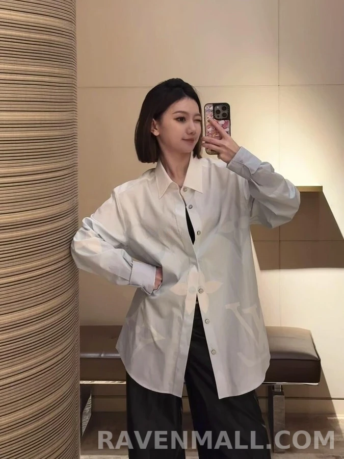 루이비통 루이비통 모노그램 프린트 셔츠 상세 이미지
