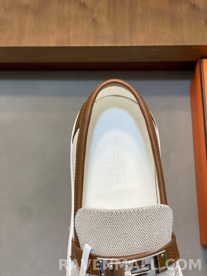 에르메스 에르메스 캔버스 레더 로퍼 상세 이미지