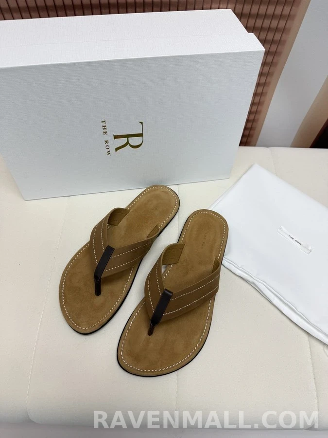 더로우 더로우 스웨이드 레더 플립플랍 상세 이미지