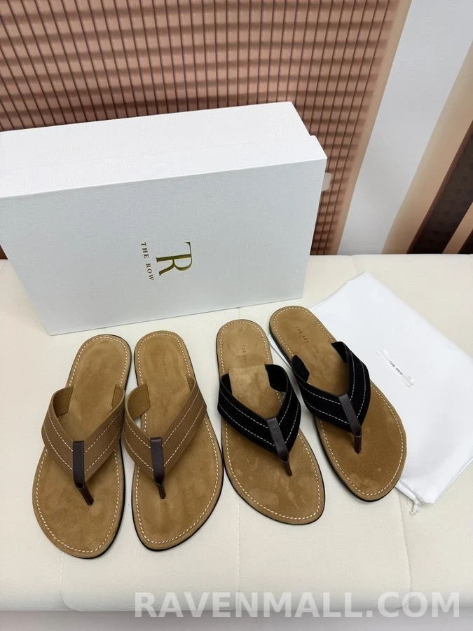 더로우 더로우 스웨이드 레더 플립플랍 상세 이미지