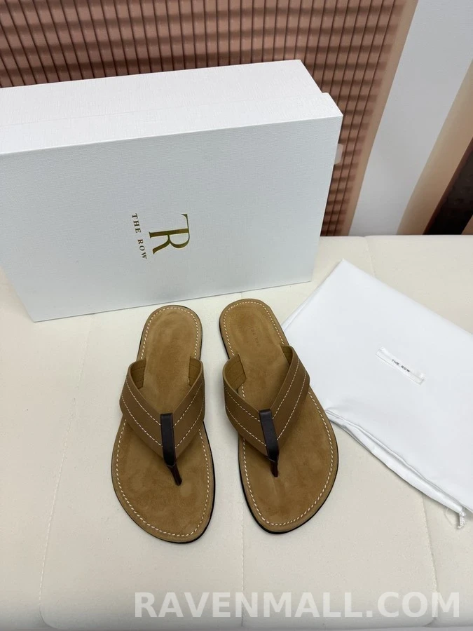 더로우 더로우 스웨이드 레더 플립플랍 상세 이미지