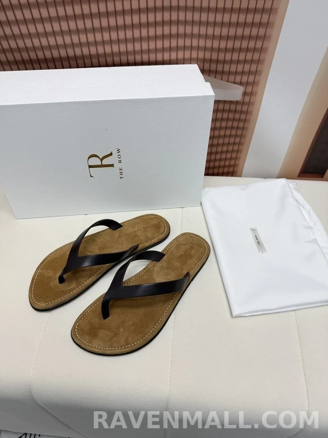 더로우 더로우 레더 플립플랍 상세 이미지