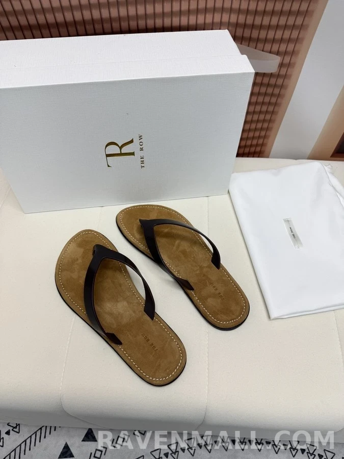 더로우 더로우 레더 플립플랍 상세 이미지