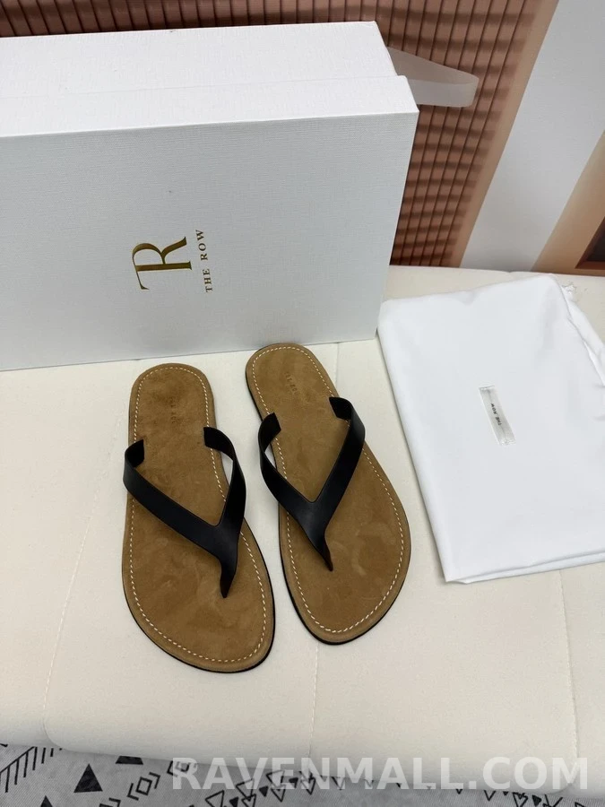 더로우 더로우 레더 플립플랍 상세 이미지