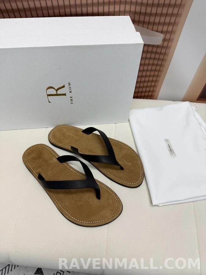 더로우 더로우 레더 플립플랍 상세 이미지