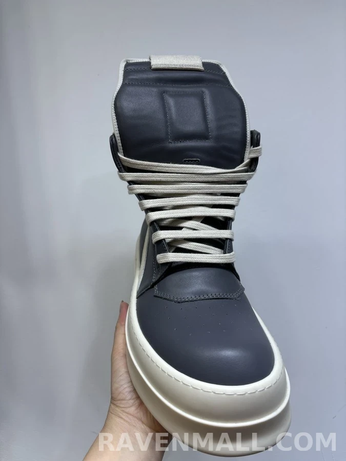 릭 오웬스 릭오웬스 투톤 두꺼운 밑창 하이탑 스니커즈 상세 이미지