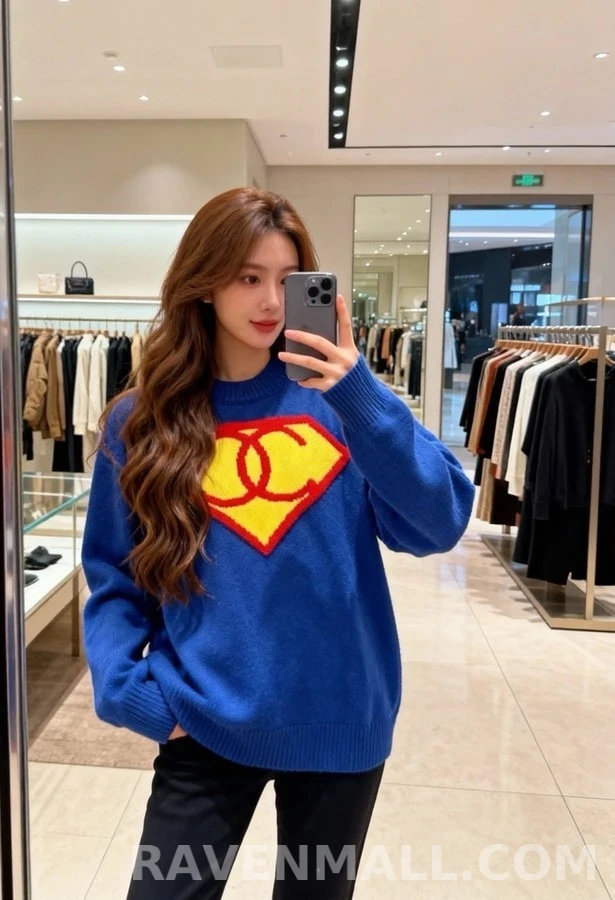 샤넬 샤넬 초인 로고 니트 스웨터 상세 이미지