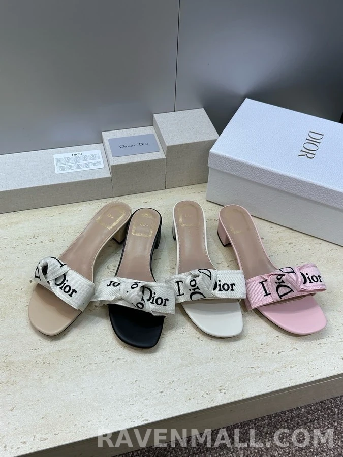 디올 디올 J'A 로고 보우 뮬 상세 이미지