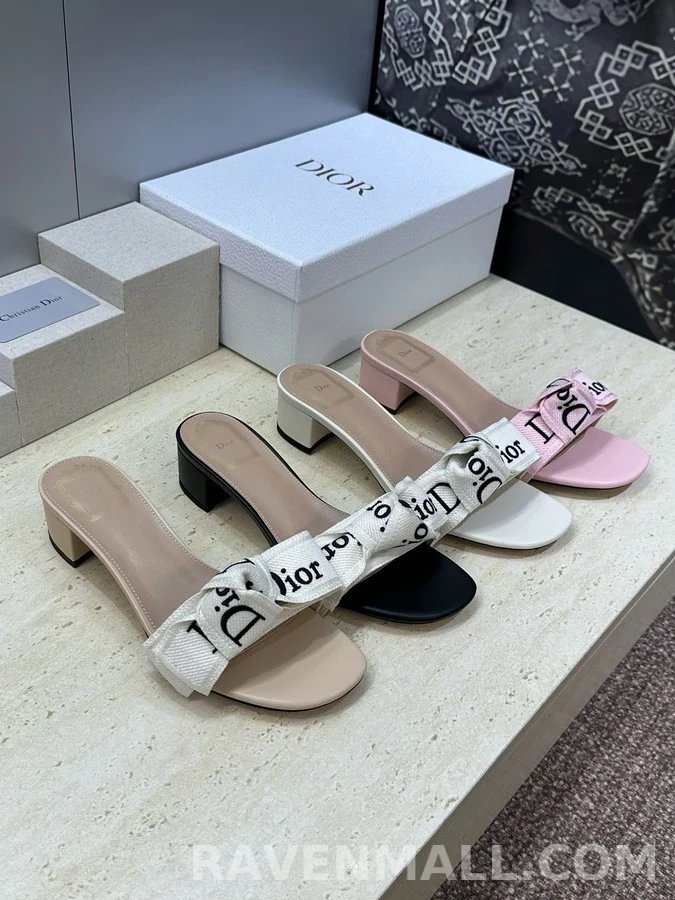 디올 디올 J'A 로고 보우 뮬 상세 이미지