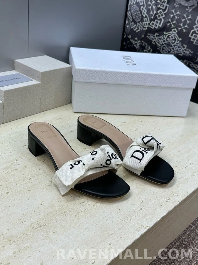 디올 디올 J'A 로고 보우 뮬 상세 이미지