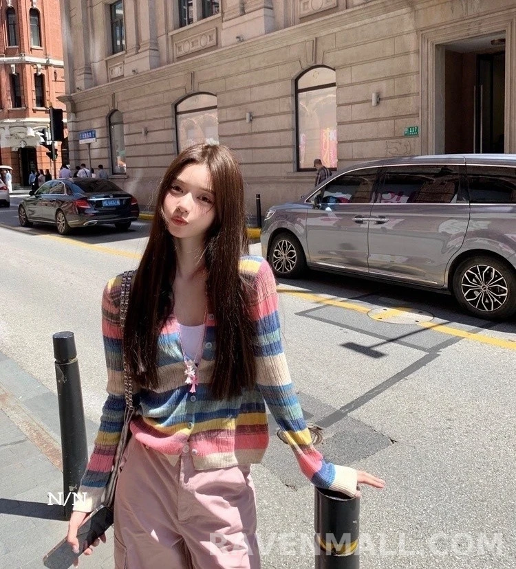 비비안 웨스트우드 비비안 웨스트우드 컬러 스트라이프 가디건 상세 이미지