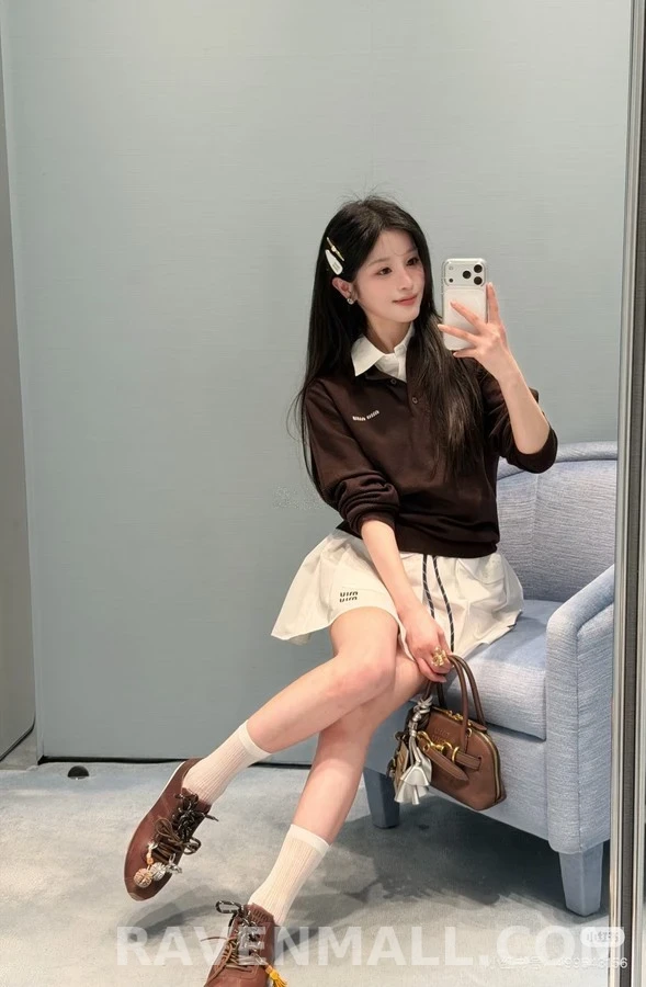 미우미우 미우미우 니트 폴로 긴팔 티셔츠 상세 이미지