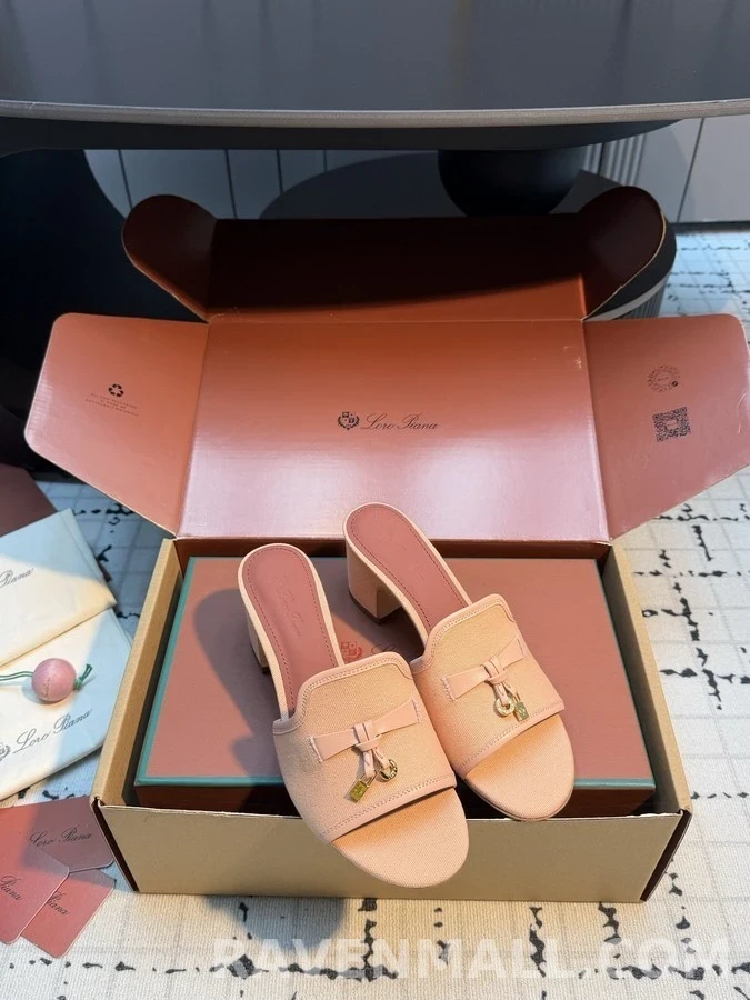 로로피아나 로로피아나 캔버스 보우 힐 뮬 상세 이미지