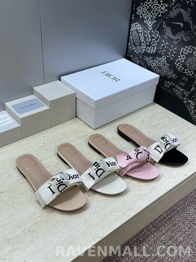 디올 디올 J'A 텍스타일 리본 플랫 샌들 상세 이미지