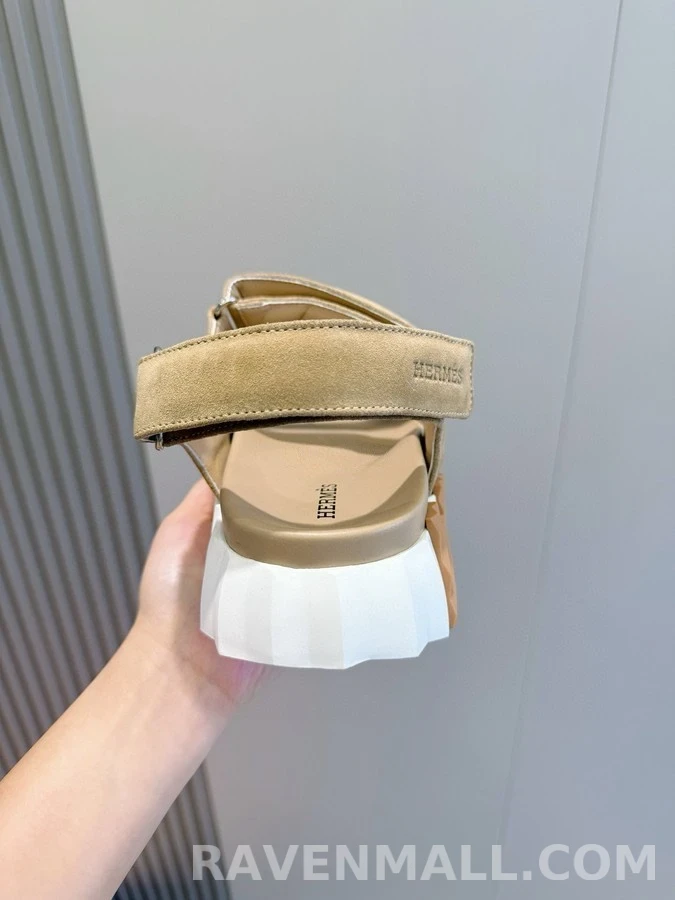 에르메스 에르메스 H 로고 스웨이드 샌들 상세 이미지