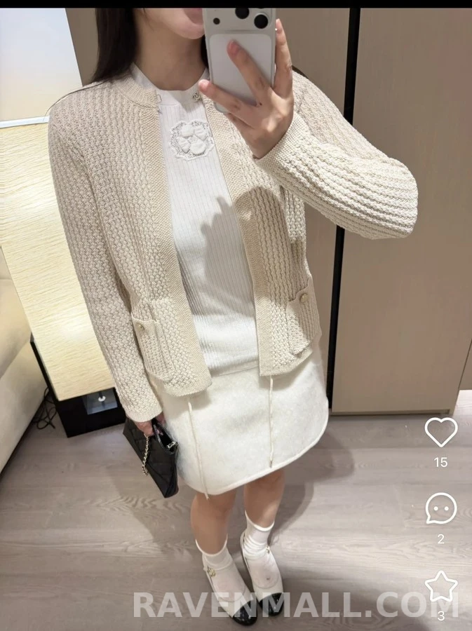 샤넬 샤넬 드로스트링 니트 가디건 상세 이미지