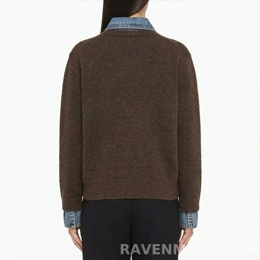 미우미우 미우미우 데님 콤비 니트 가디건 상세 이미지