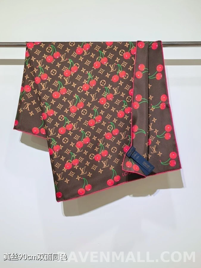 루이비통 루이비통 모노그램 체리 스카프 상세 이미지