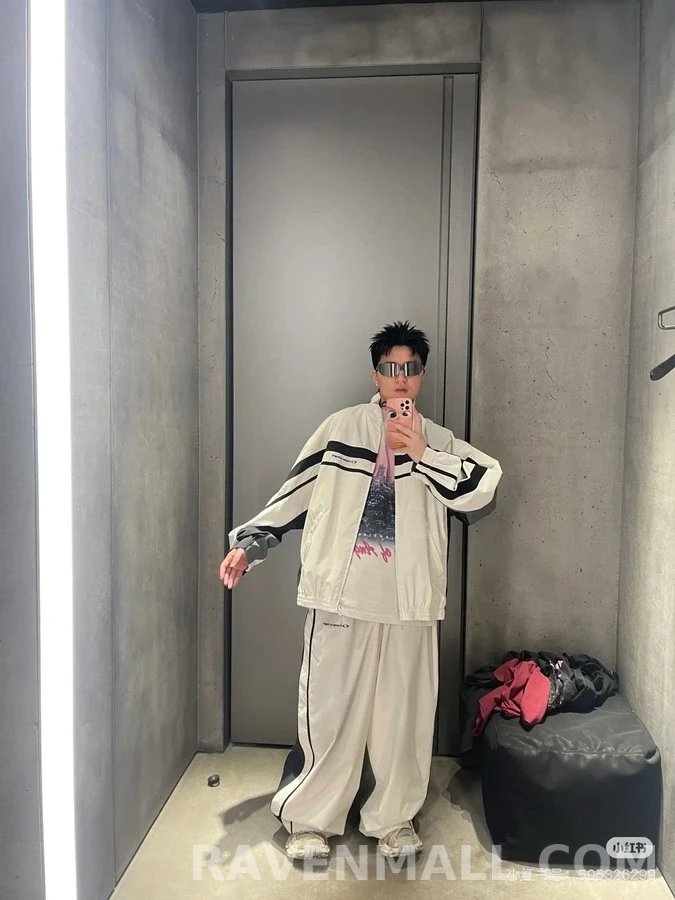 발렌시아가 발렌시아가 컬러블록 사이드 스트라이프 트랙 팬츠 상세 이미지
