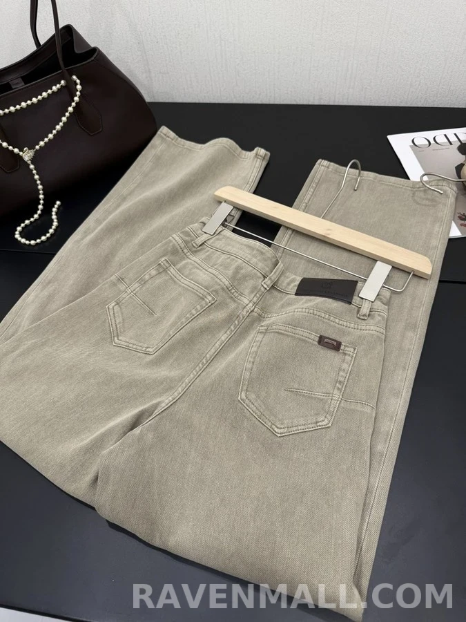 브루넬로 쿠치넬리 브루넬로 쿠치넬리 빈티지 워싱 스트레이트 데님 팬츠 상세 이미지