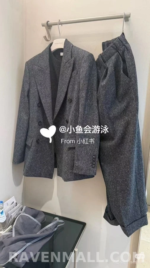 브루넬로 쿠치넬리 브루넬로 쿠치넬리 멜란지 울 플리츠 롤업 팬츠 상세 이미지
