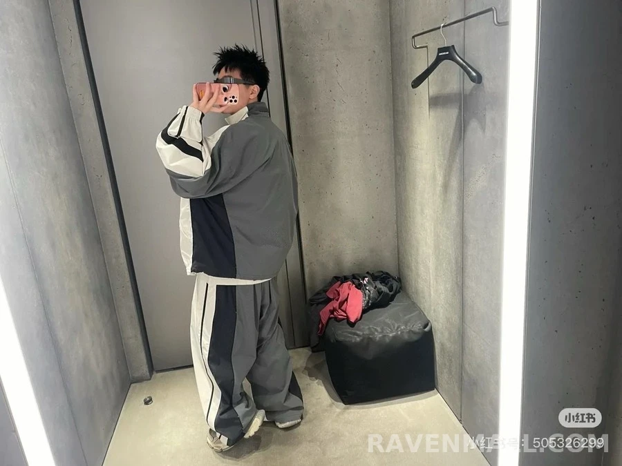 발렌시아가 발렌시아가 컬러블록 스트라이프 와이드 팬츠 상세 이미지