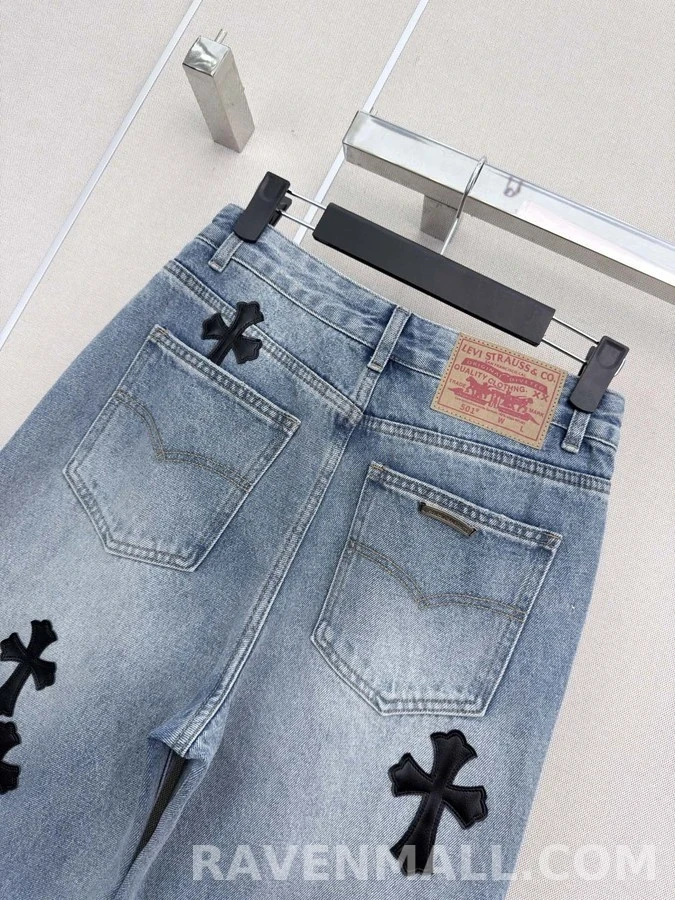 크롬하츠 크롬하츠 크로스 워싱 데님 팬츠 상세 이미지