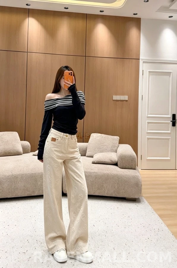 샤넬 샤넬 입체 더블 C 데님 팬츠 상세 이미지