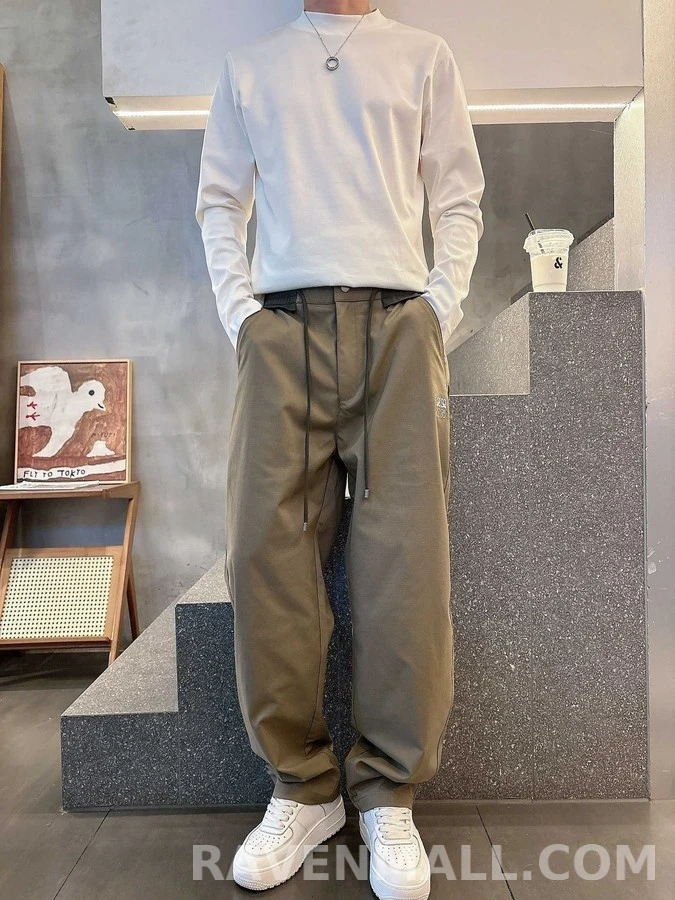 로에베 로에베 아나그램 자수 드로스트링 팬츠 상세 이미지