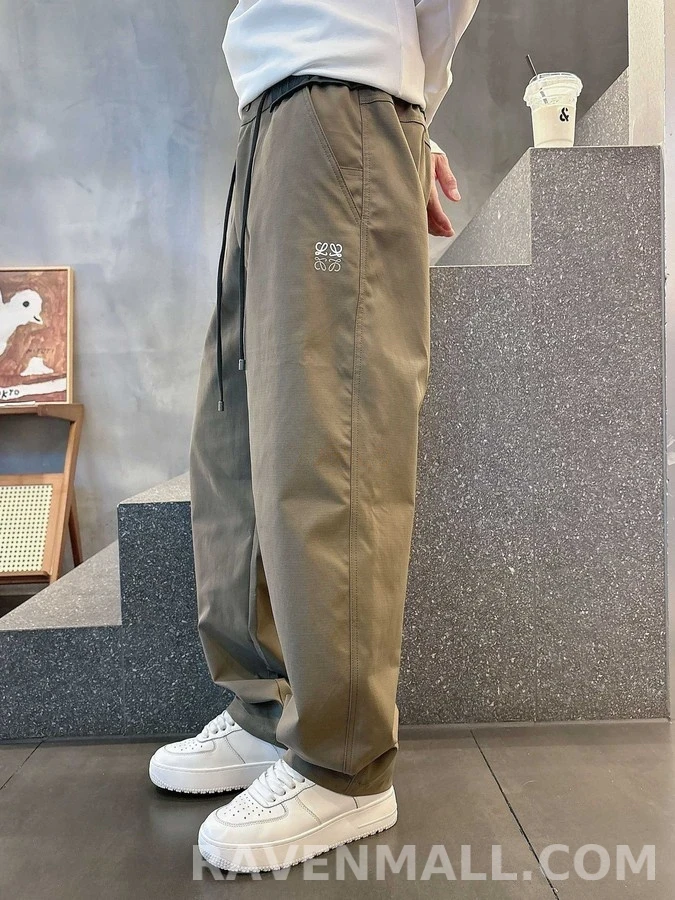로에베 로에베 아나그램 자수 드로스트링 팬츠 상세 이미지