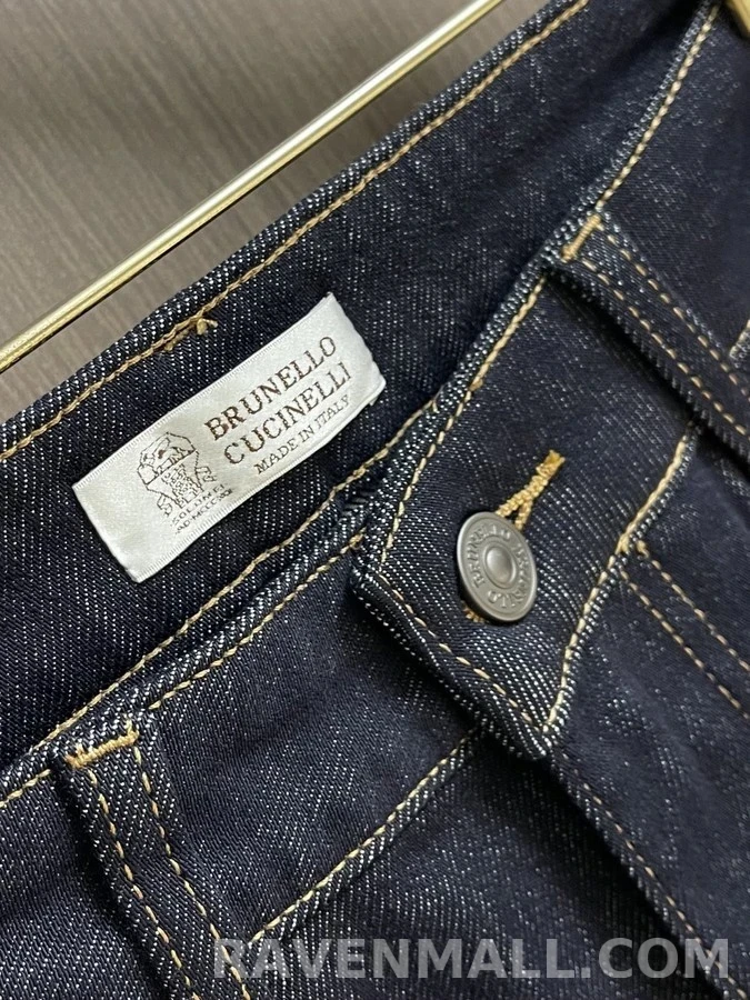 브루넬로 쿠치넬리 브루넬로 쿠치넬리 자수 데님 팬츠 상세 이미지