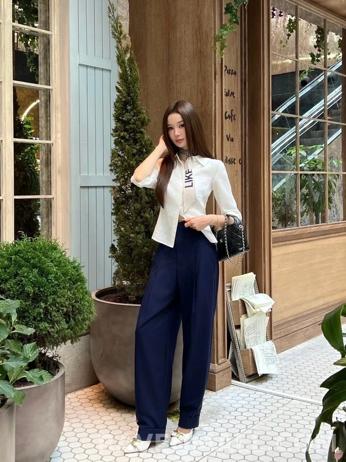 샤넬 샤넬 플리츠 정장 팬츠 상세 이미지