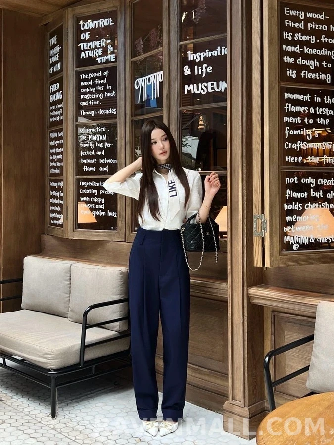 샤넬 샤넬 플리츠 정장 팬츠 상세 이미지