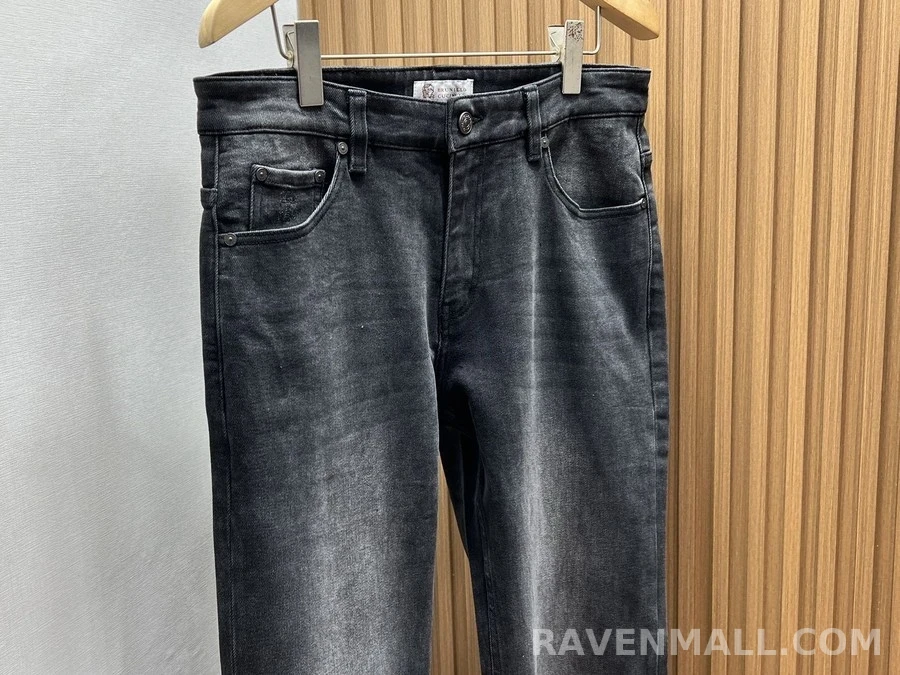 브루넬로 쿠치넬리 브루넬로 쿠치넬리 워싱 스트레이트 데님 팬츠 상세 이미지