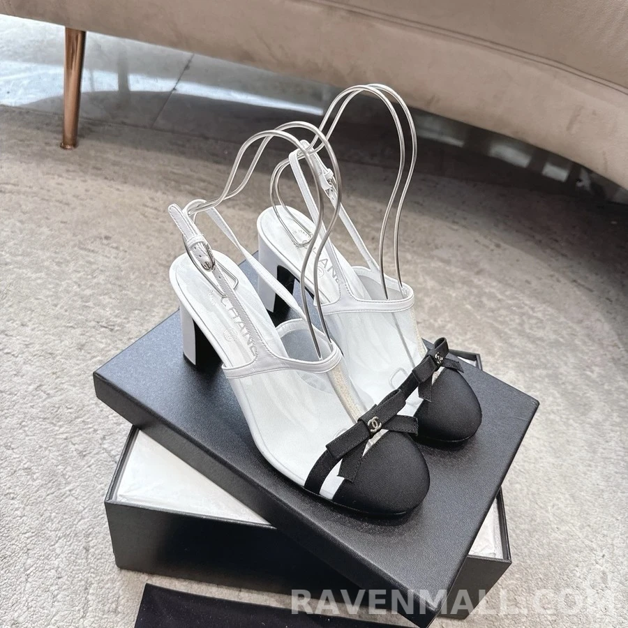 샤넬 샤넬 메쉬 리본 슬링백 힐 상세 이미지