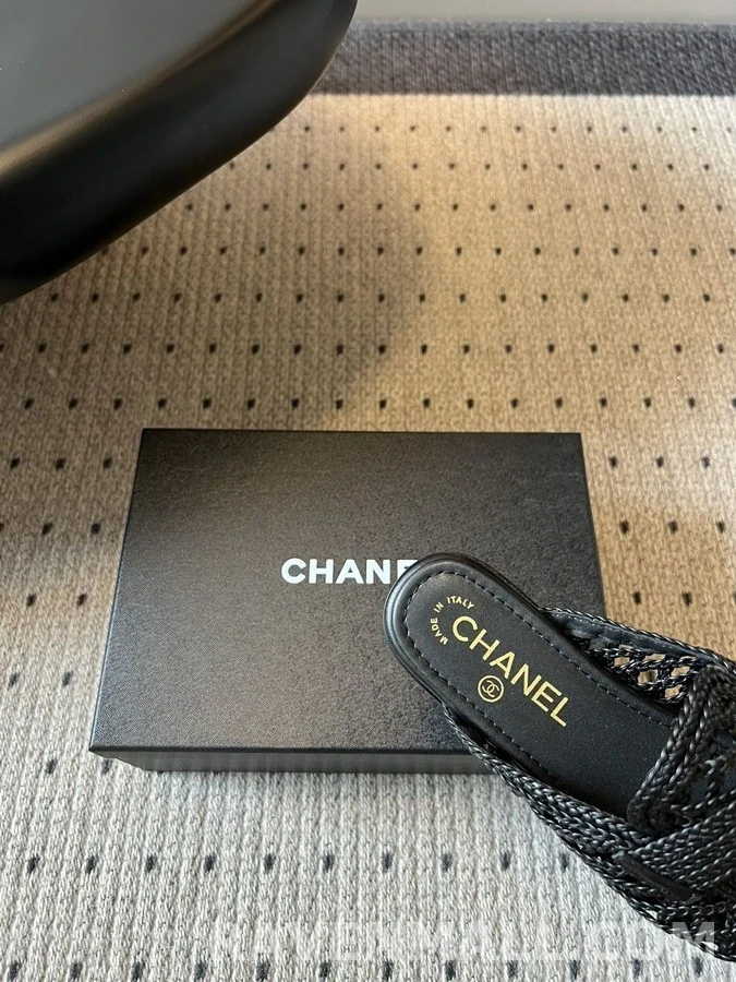 샤넬 샤넬 편직 뮬 슬리퍼 상세 이미지