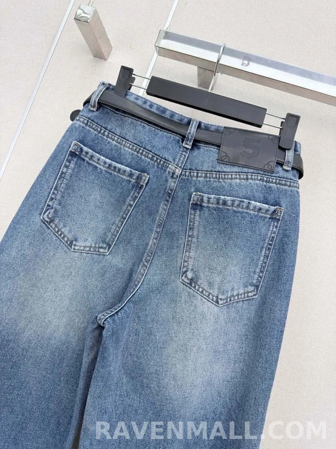 샤넬 샤넬 더블C 로고 포켓 데님 와이드 팬츠 상세 이미지
