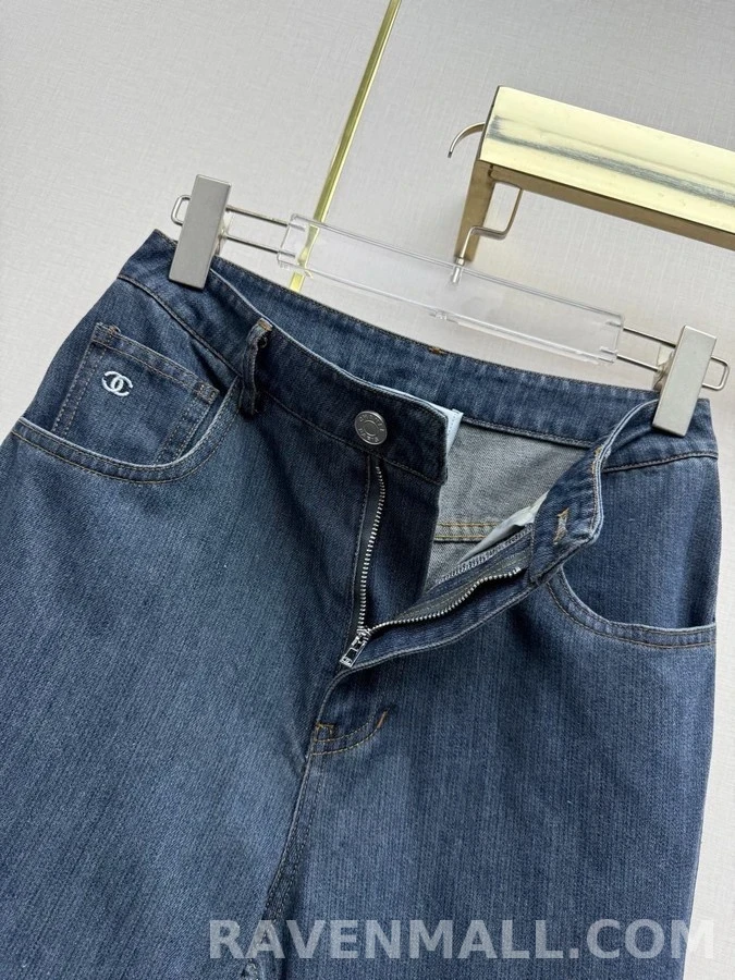 샤넬 샤넬 더블C 로고 데님 팬츠 상세 이미지