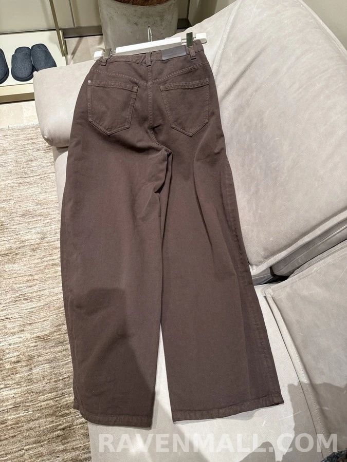브루넬로 쿠치넬리 브루넬로 쿠치넬리 트윌 와이드 팬츠 상세 이미지