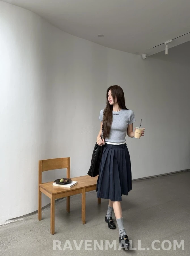 미우미우 미우미우 플리츠 스커트 상세 이미지