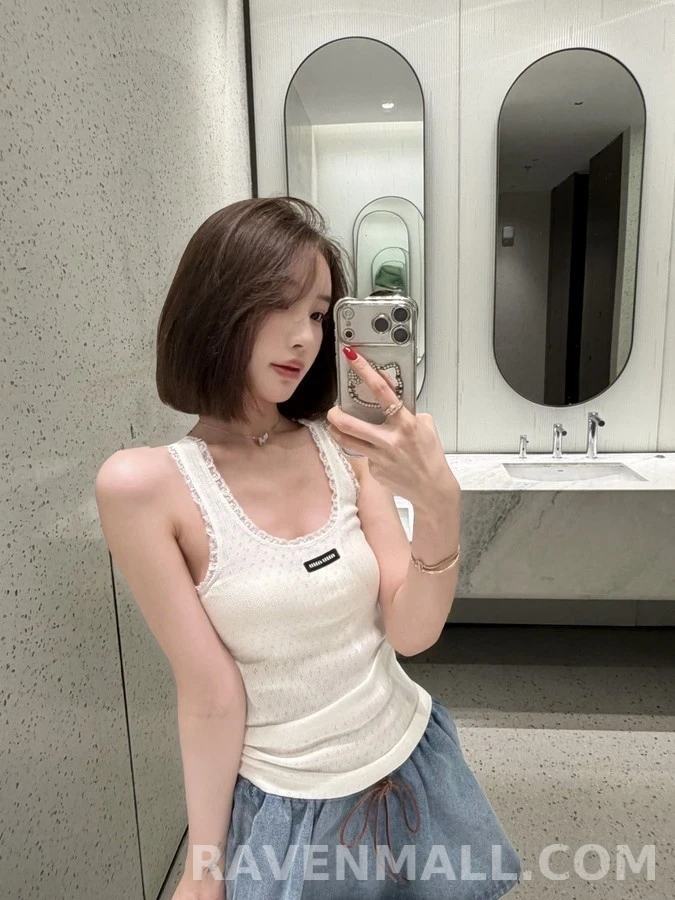 미우미우 미우미우 드로스트링 데님 벌룬 스커트 상세 이미지