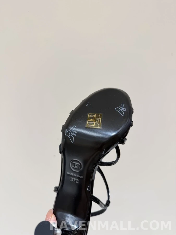 샤넬 샤넬 진주 굽 스트랩 샌들 상세 이미지