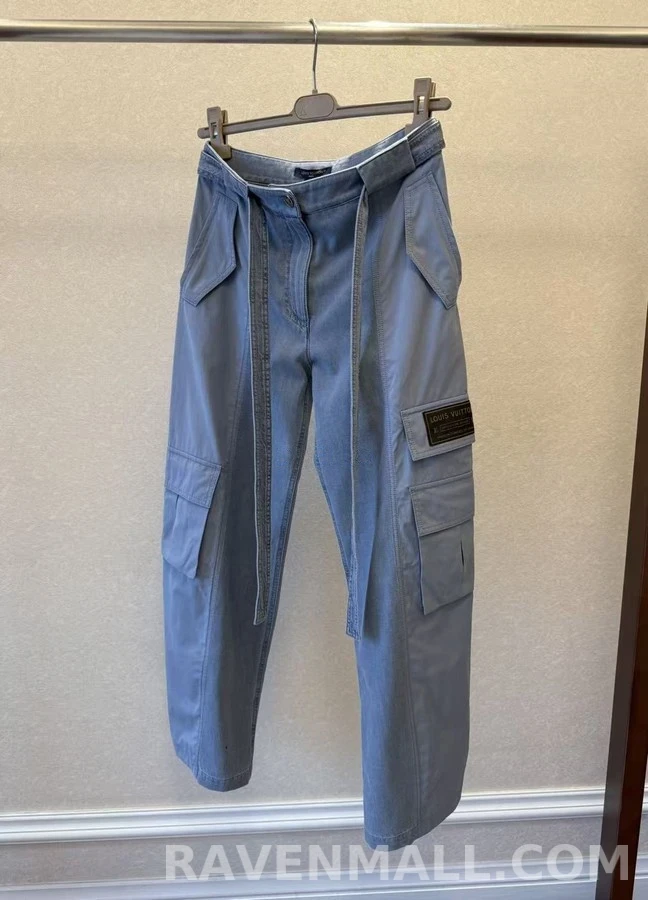 루이비통 루이비통 투톤 데님 카고 팬츠 상세 이미지
