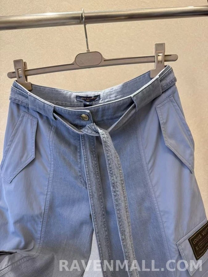 루이비통 루이비통 투톤 데님 카고 팬츠 상세 이미지