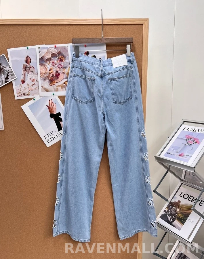 샤넬 샤넬 오픈워크 로고 데님 팬츠 상세 이미지