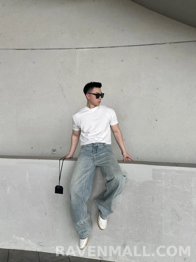 루이비통 루이비통 워싱 와이드 데님 팬츠 상세 이미지
