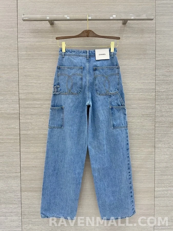 샤넬 샤넬 더블C 와이드핏 데님 팬츠 상세 이미지