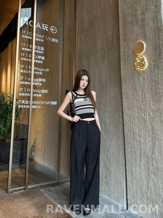 프라다 프라다 플리츠 와이드 팬츠 상세 이미지