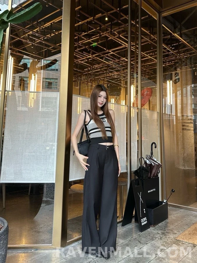 프라다 프라다 플리츠 와이드 팬츠 상세 이미지