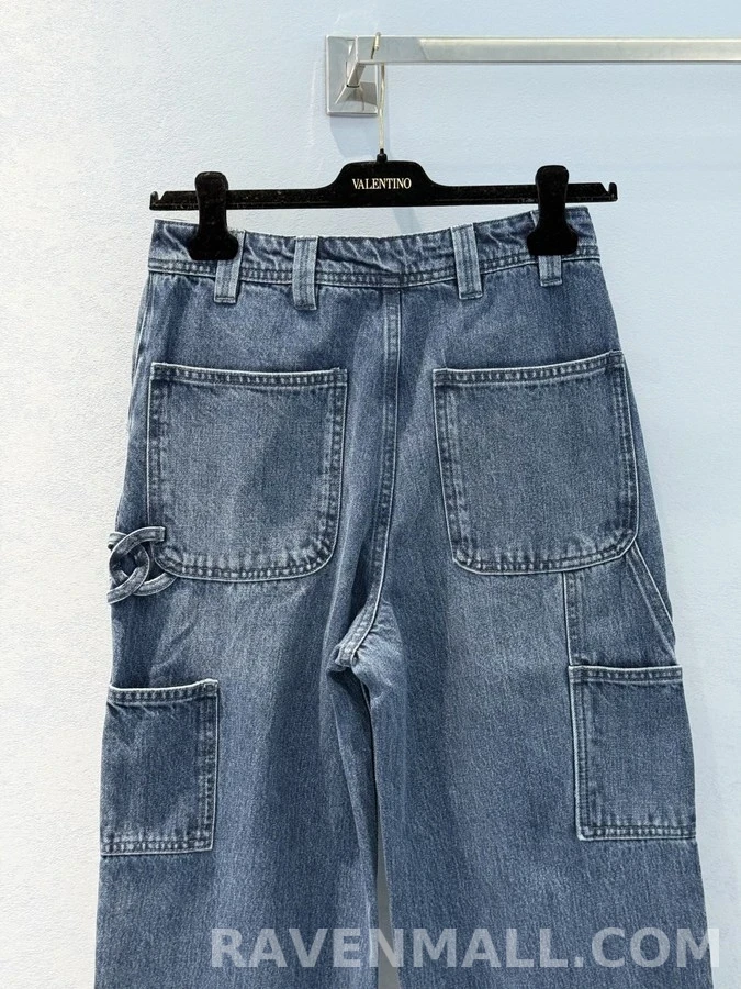 샤넬 샤넬 더블 C 로고 와이드 데님 팬츠 상세 이미지
